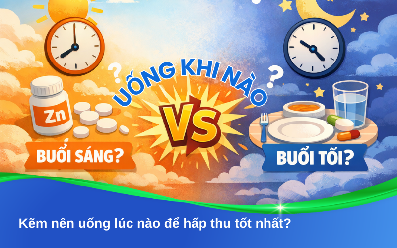 Kẽm nên uống lúc nào để hấp thu tốt nhất? Hướng dẫn chi tiết từ chuyên gia